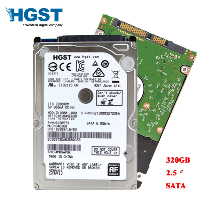 Hitachi Brand 2.5" SATA HDD 250GB 320GB 500GB 750GB 1TB HGST Laptop Desktop Internal HDD 2.5" 5400RPM-7200RPM For Computer