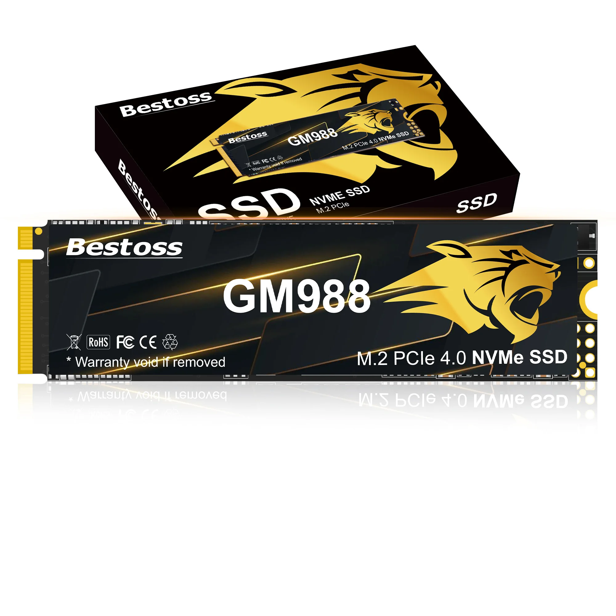 Bestoss M.2 2280 NVMe SSD 512GB Internal PCIe Gen4 512gb 1tb 2tb 4tb Hard Drive Ssd for Desktop or Laptop