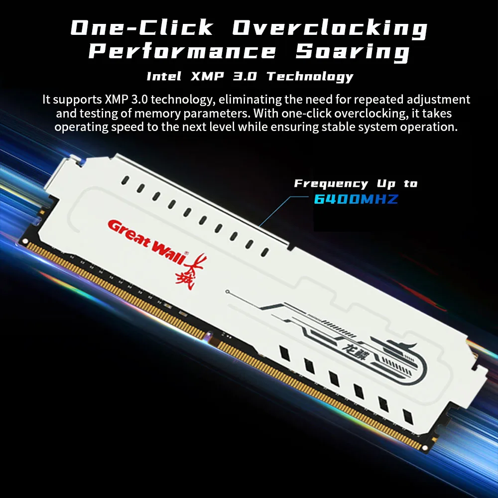 Great Wall Memoria RAM DDR5 5600mhz 6400MHz 6000MHz 16GB 32GB 16GBx2 Gaming Desktop Memory Ram 288Pin DIMM DDR5 RAM XMP 3.0 - Image 3