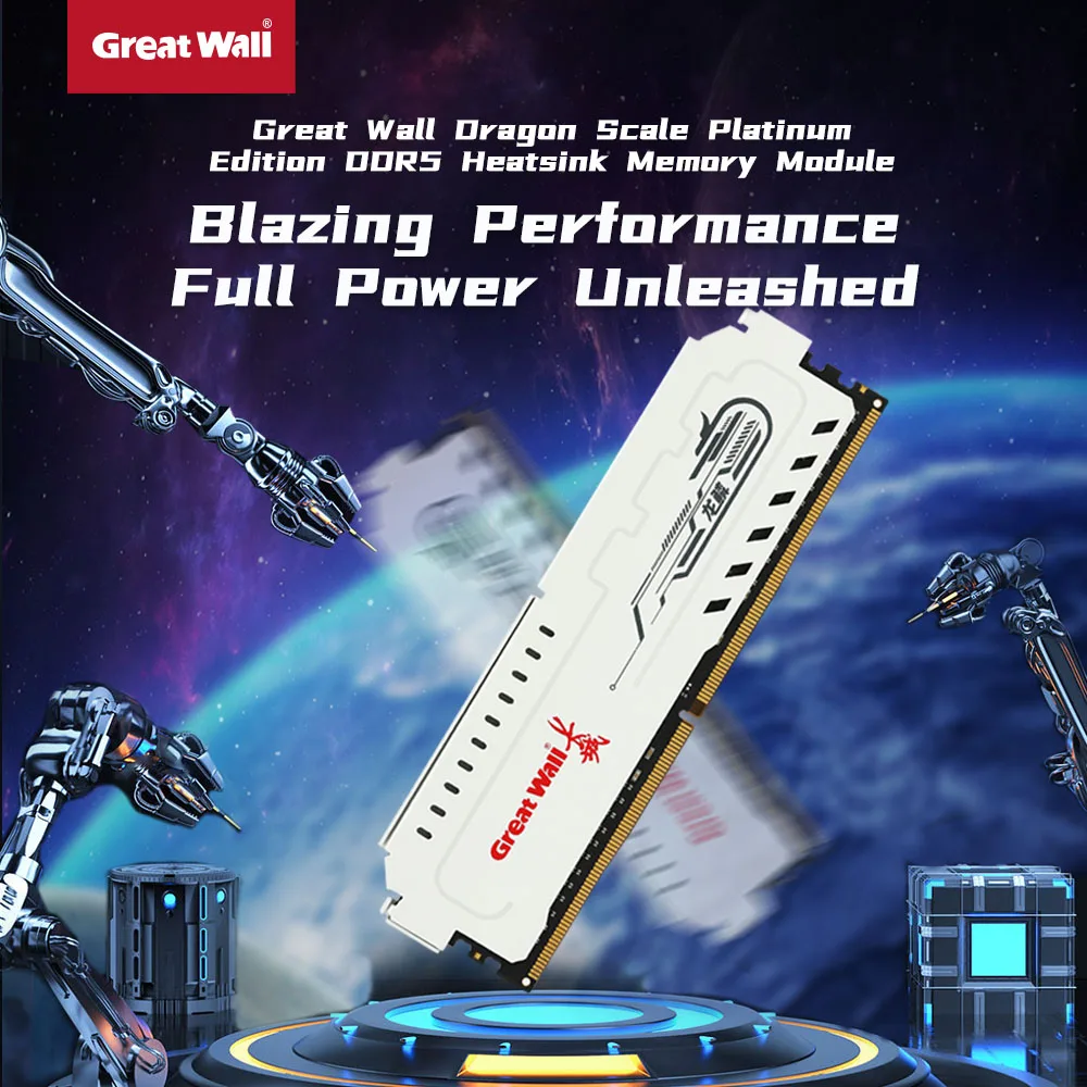 Great Wall Memoria RAM DDR5 5600mhz 6400MHz 6000MHz 16GB 32GB 16GBx2 Gaming Desktop Memory Ram 288Pin DIMM DDR5 RAM XMP 3.0