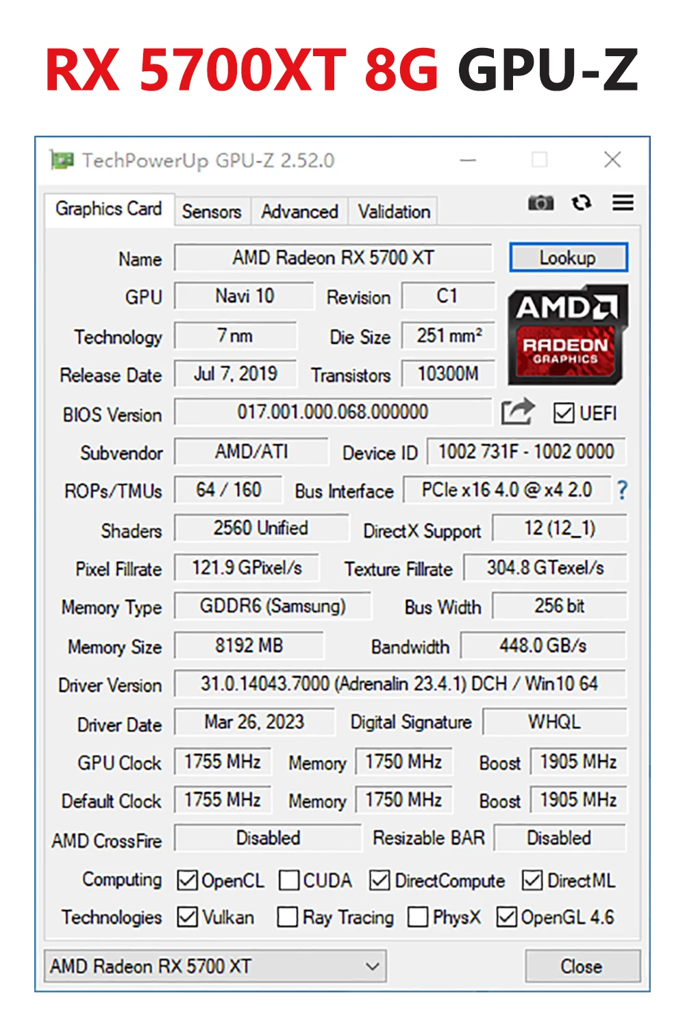 MLLSE AMD RX5700 XT 8GB Graphics Card GDDR6 256Bit PCI-E 4.0×16 6+8Pin Radeon GPU Rx 5600XT Gaming Video Card Placa De Video - Image 6