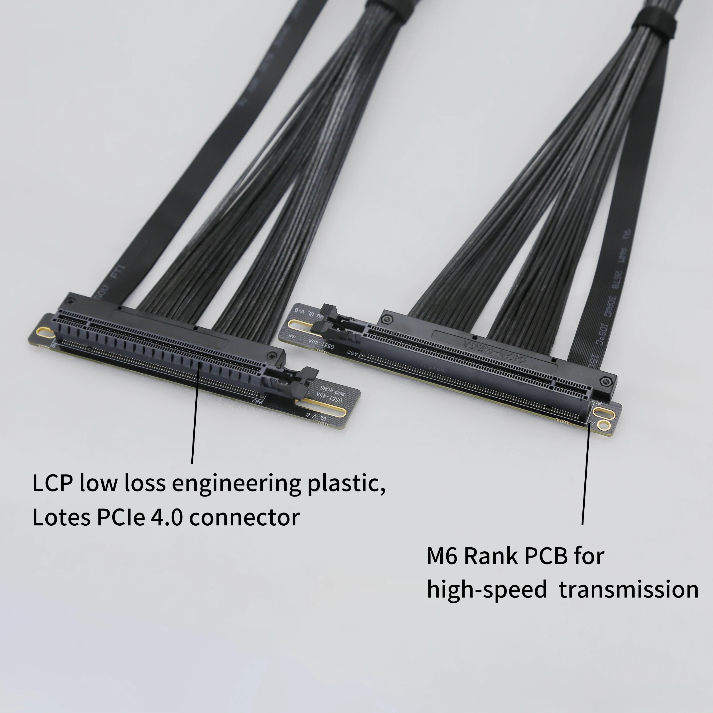 PCI-E 4.0 X16 Server Graphics Card Extension Cable GEN4 for AI Server Left Angle Socket 3.0 Gen3 Compatible/BLACK - Image 5