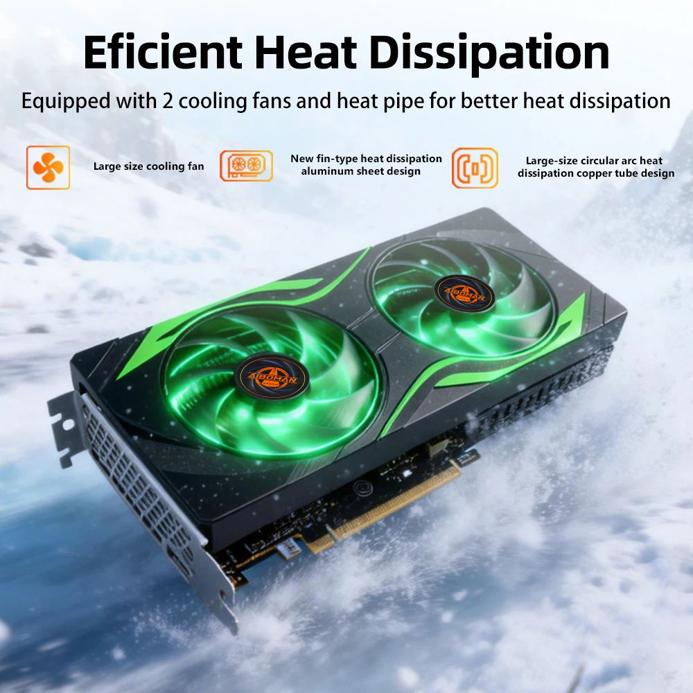 AIBOMAN GPU RTX 5060 8GB GDDR7 3840cuda HDMI+DP PCI Express X16 5.0 145W Graphics Cards - Image 6